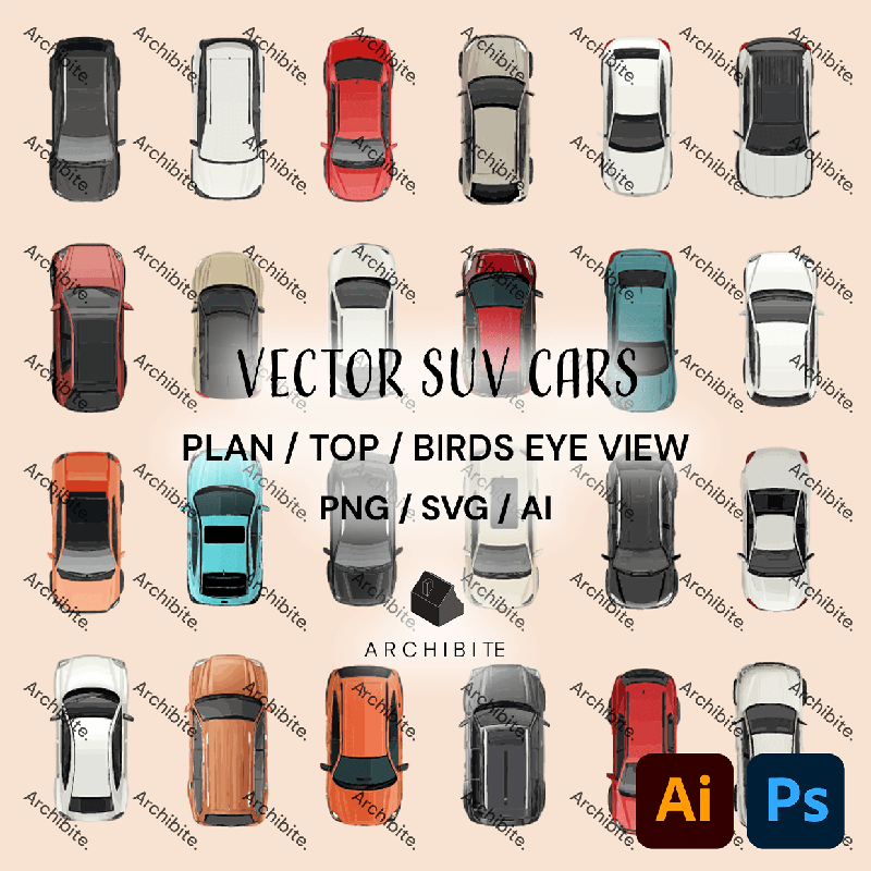 Vector Plan SUV Cars