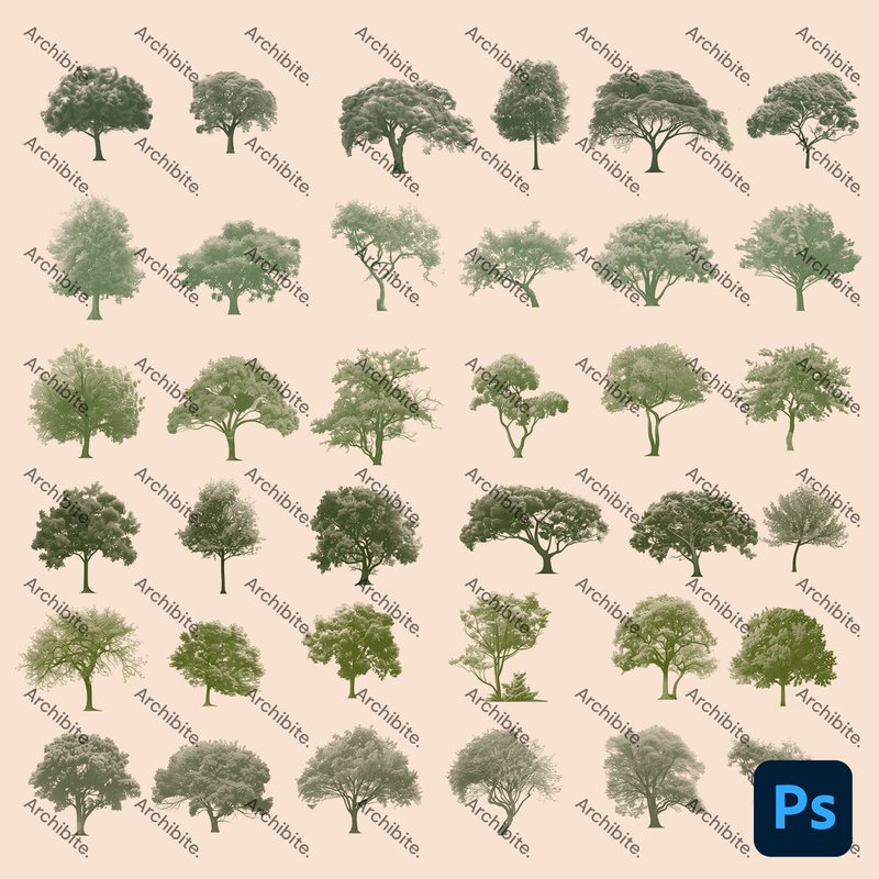 Photoshop Brush Trees Megapack
