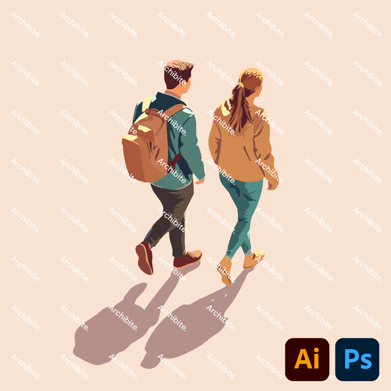Vector Isometric Casual People