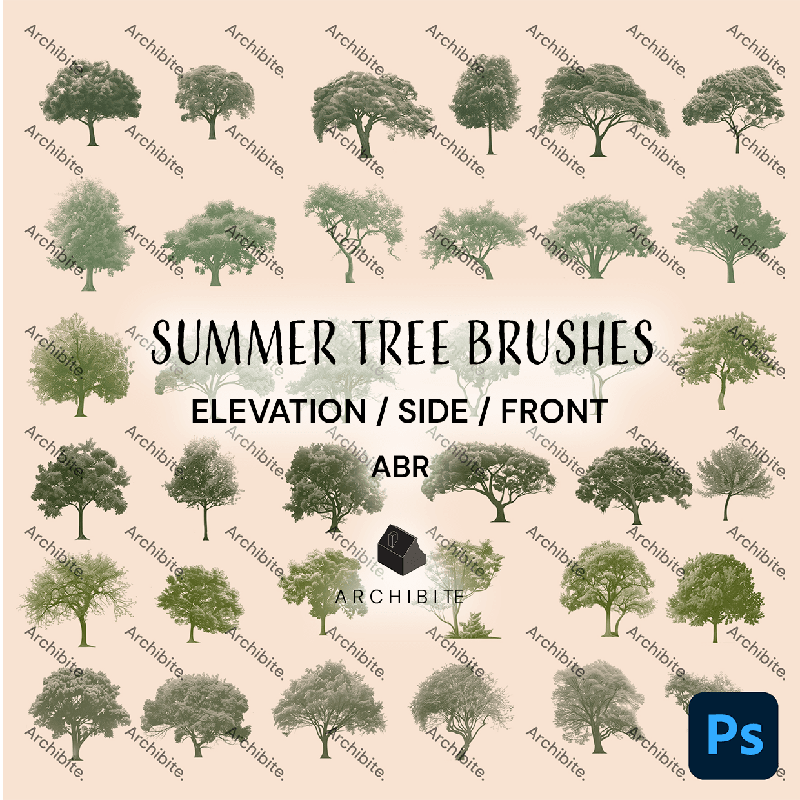 Photoshop Brushes Summer Trees Elevation