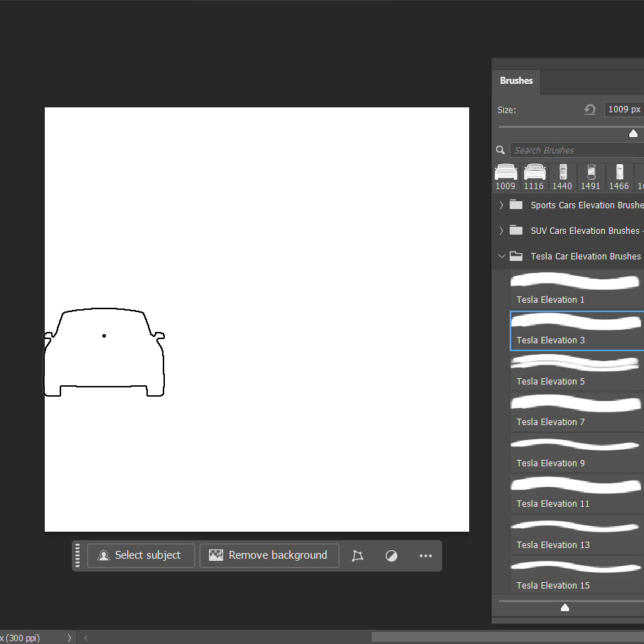 Photoshop Brushes Tesla Cars Elevation