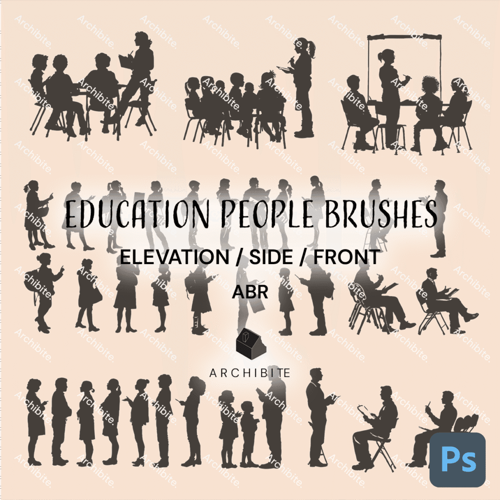 Photoshop Brushes Education People