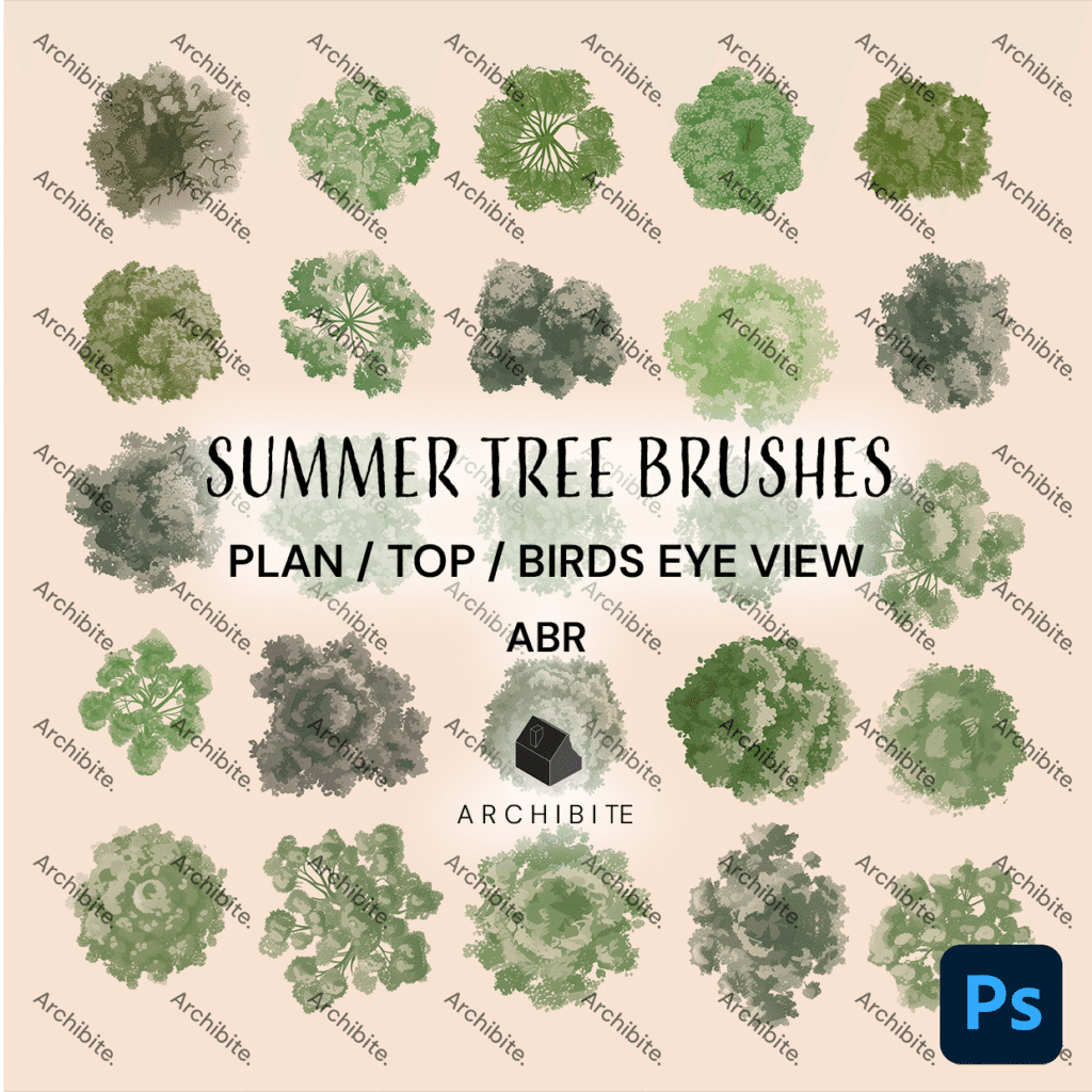 Photoshop Brushes Summer Trees Plan