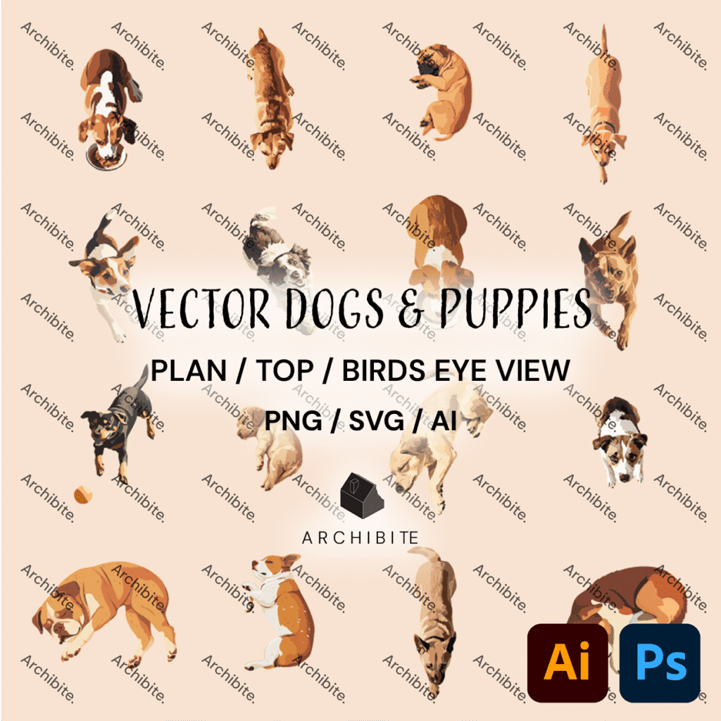 Vector Floor Plan Dogs