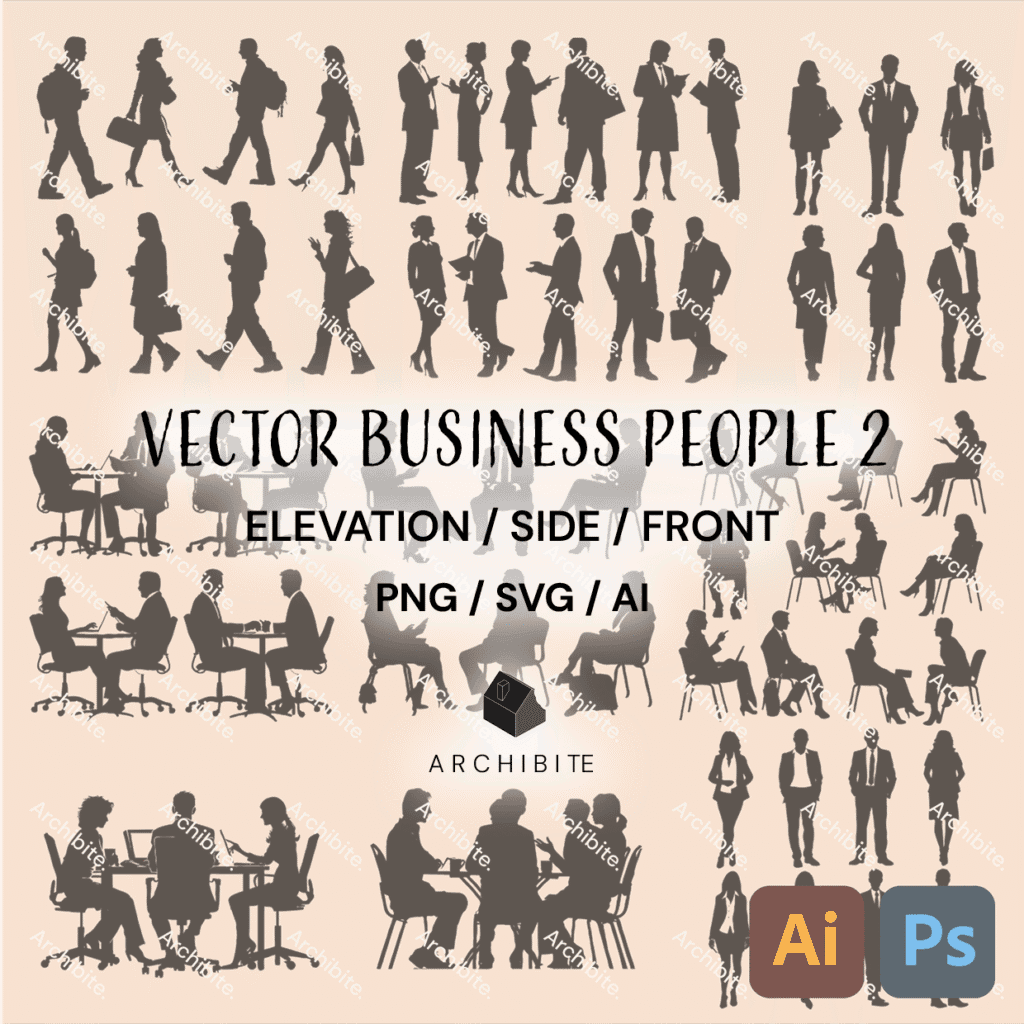 Vector Silhouette Business People 2