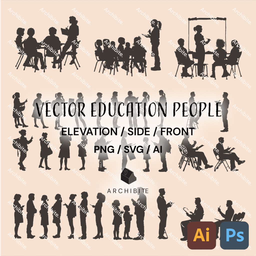 Vector Silhouette Education People