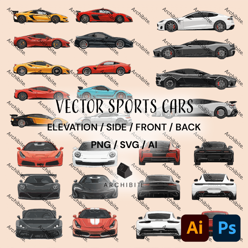 Vector Elevation Sports Cars