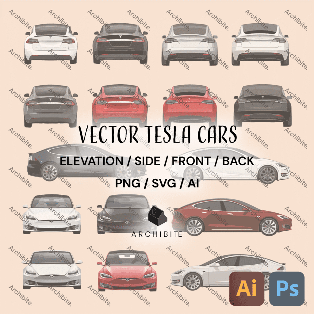 Vector Elevation Teslas