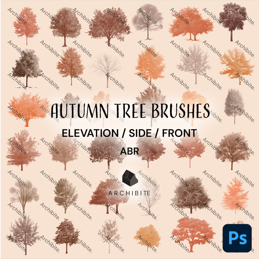Photoshop Brushes Autumn Trees Elevation