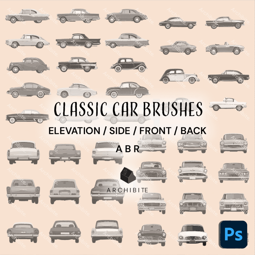 Photoshop Brushes Classic Cars Elevation