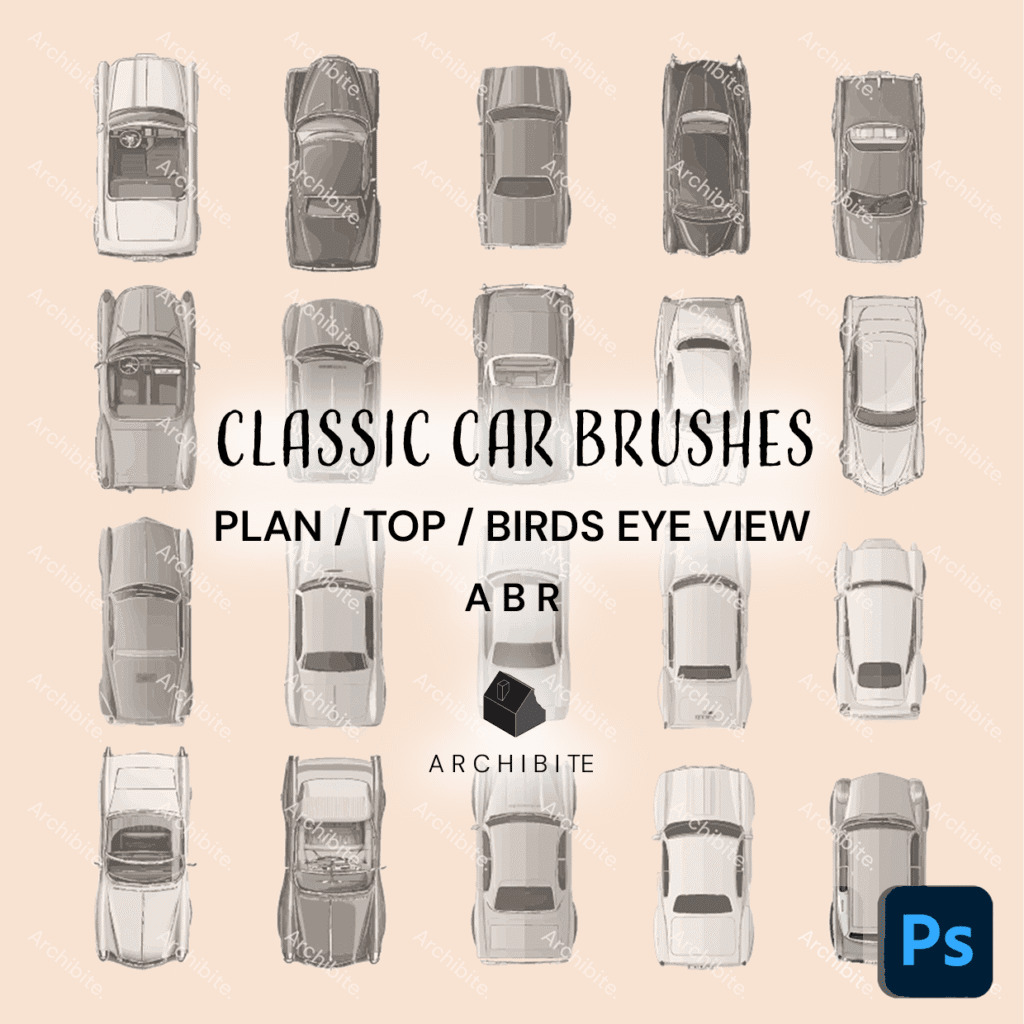 Photoshop Brushes Classic Cars Plan