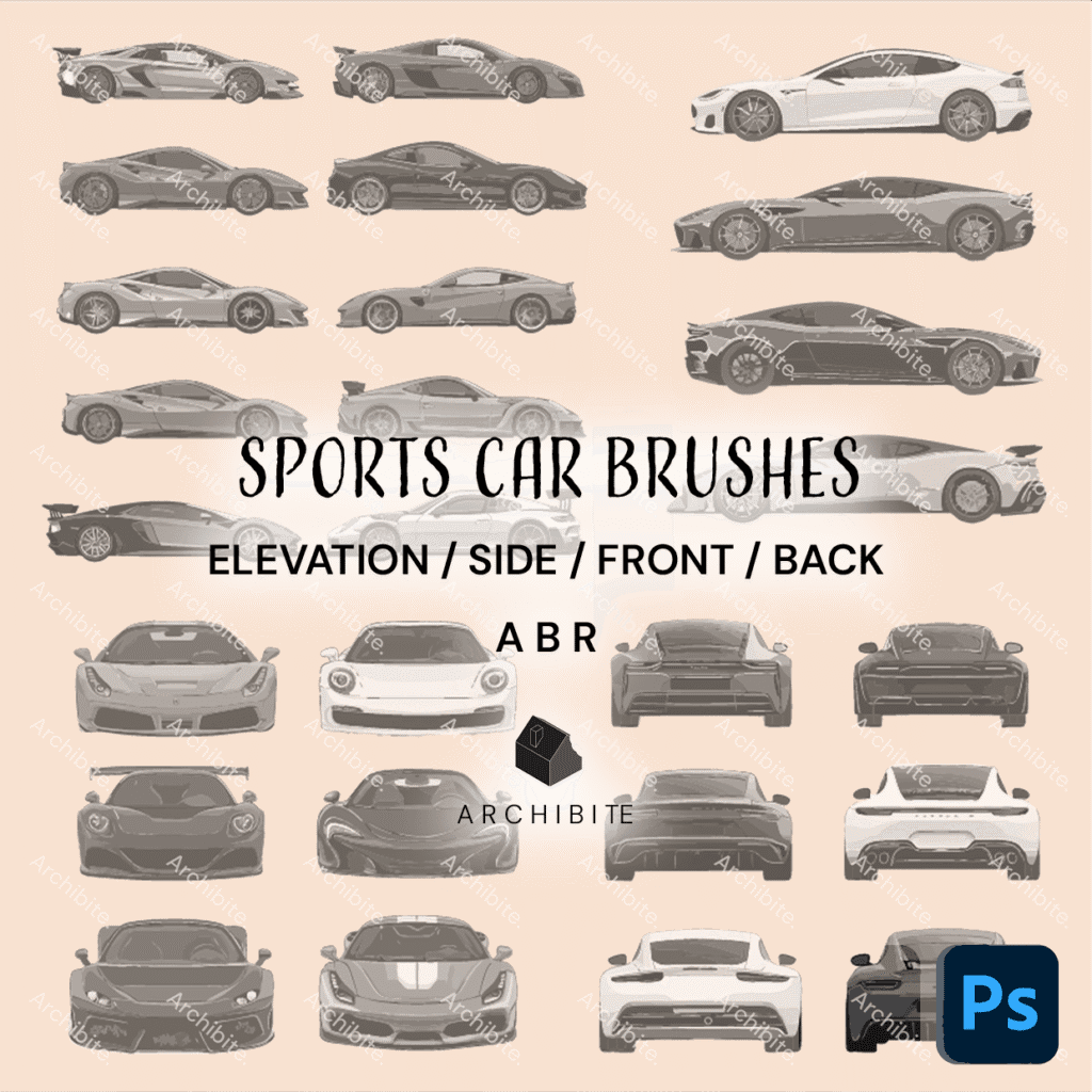 Photoshop Brushes Sports Cars Elevation
