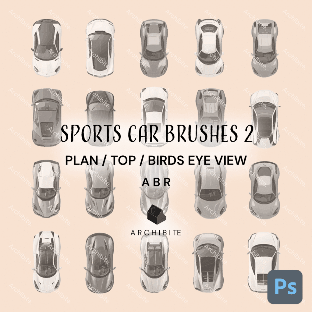 Photoshop Brushes Sports Cars Plan 2