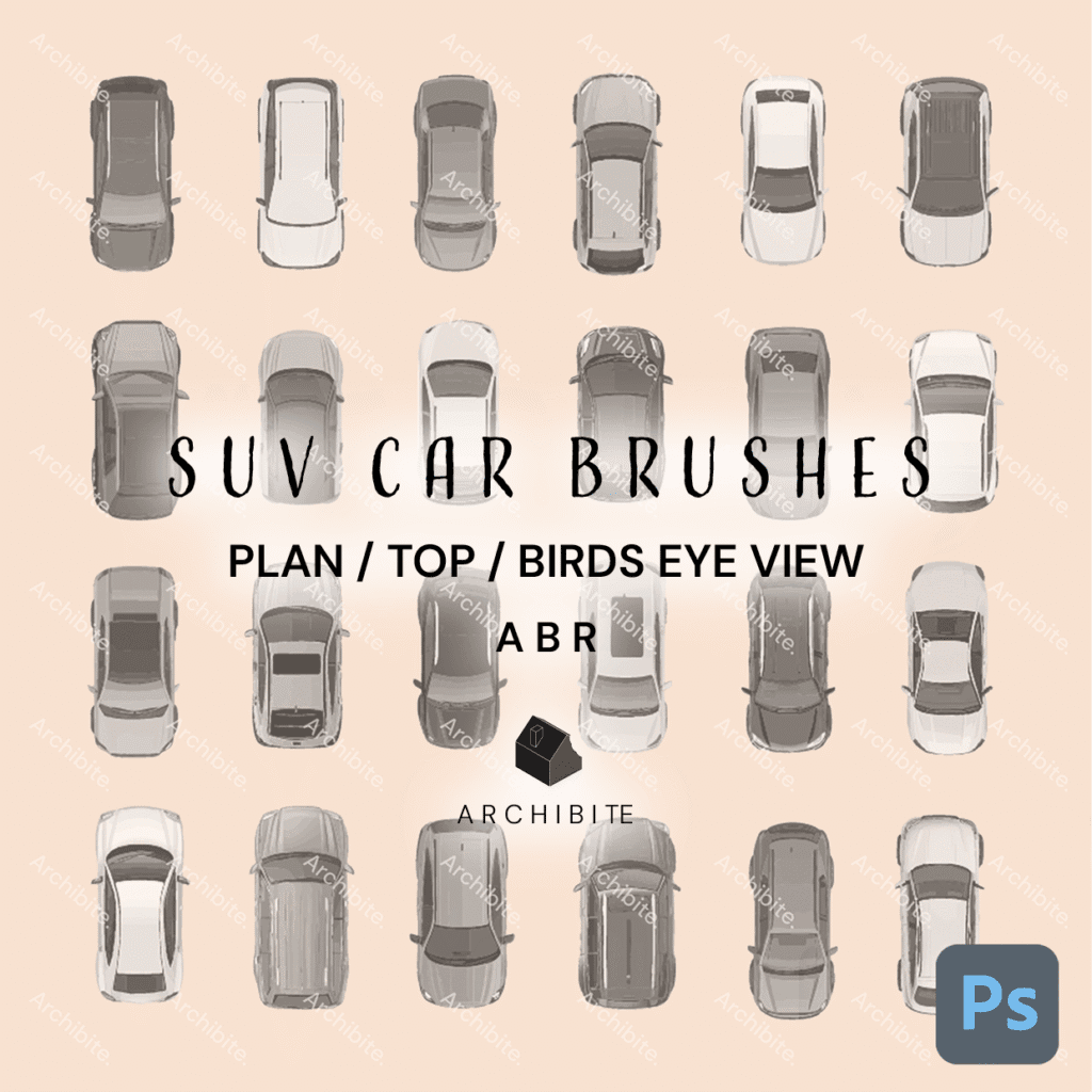 Photoshop Brushes SUV Cars Plan