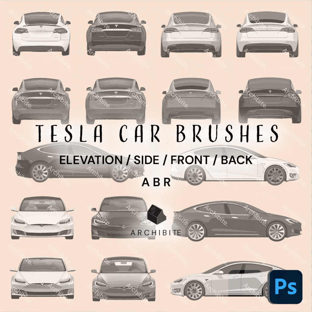 Photoshop Brushes Tesla Cars Elevation