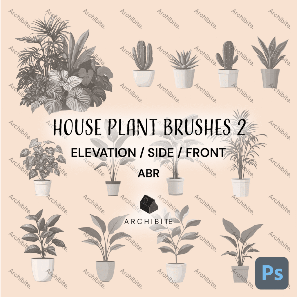 Photoshop Brushes House Plants Elevation 2