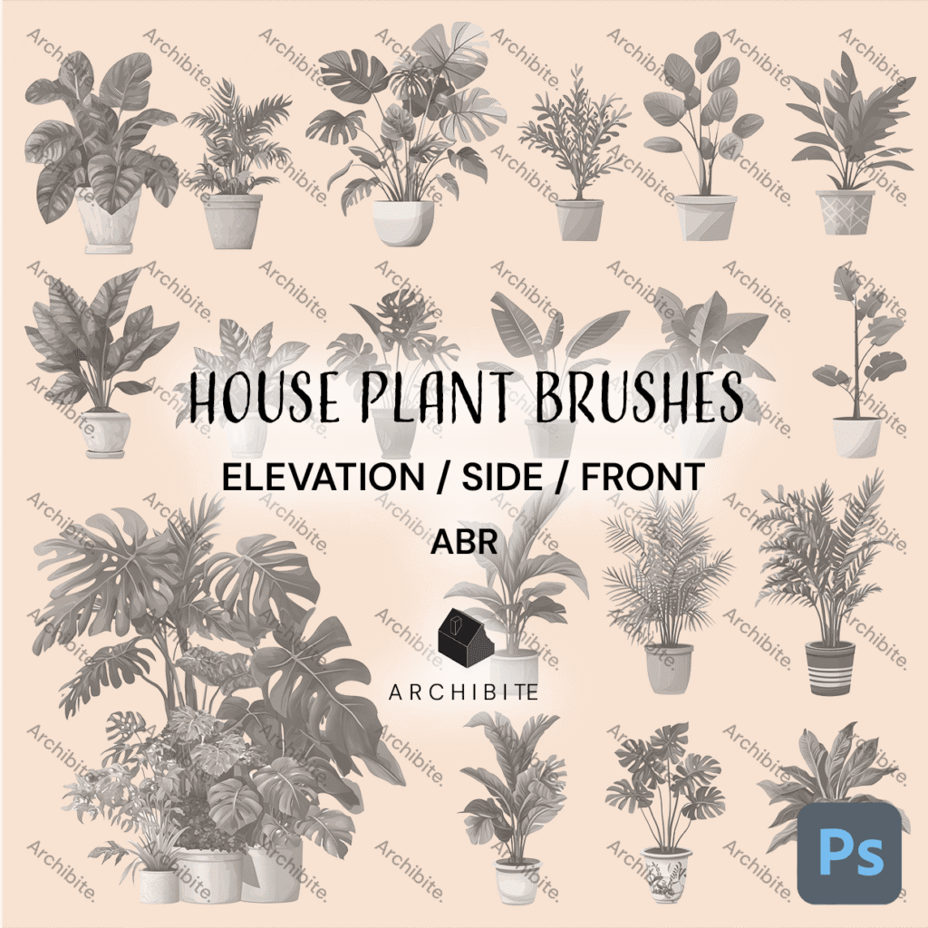 Photoshop Brushes House Plants Elevation