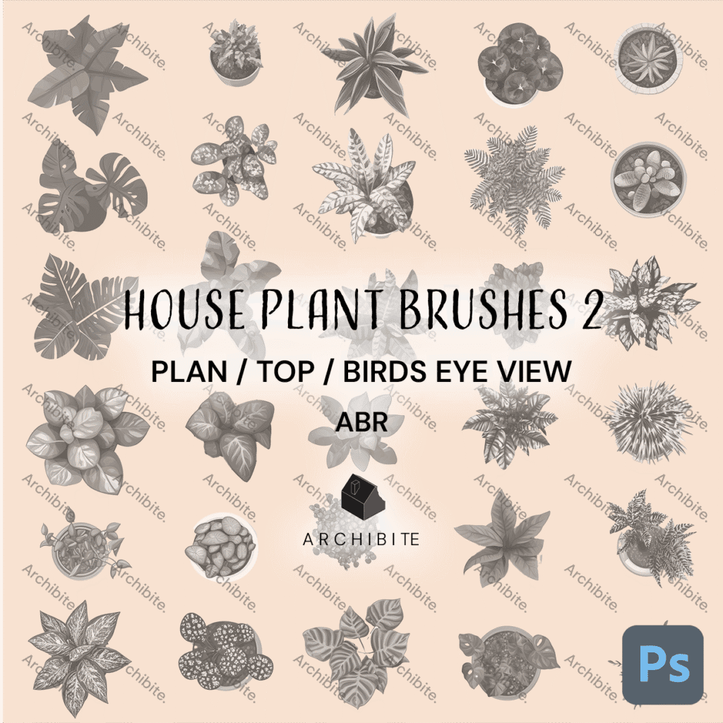 Photoshop Brushes House Plants Plan 2