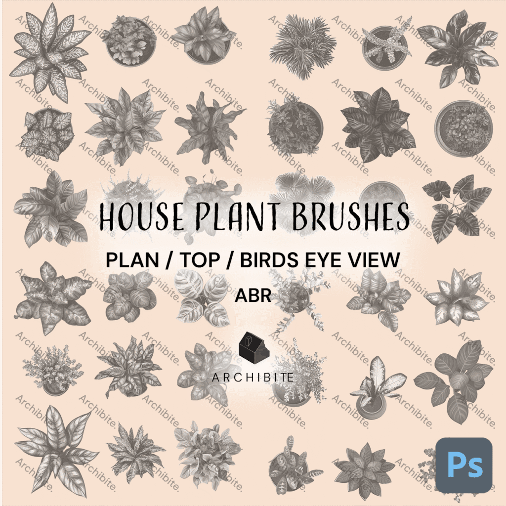 Photoshop Brushes House Plants Plan