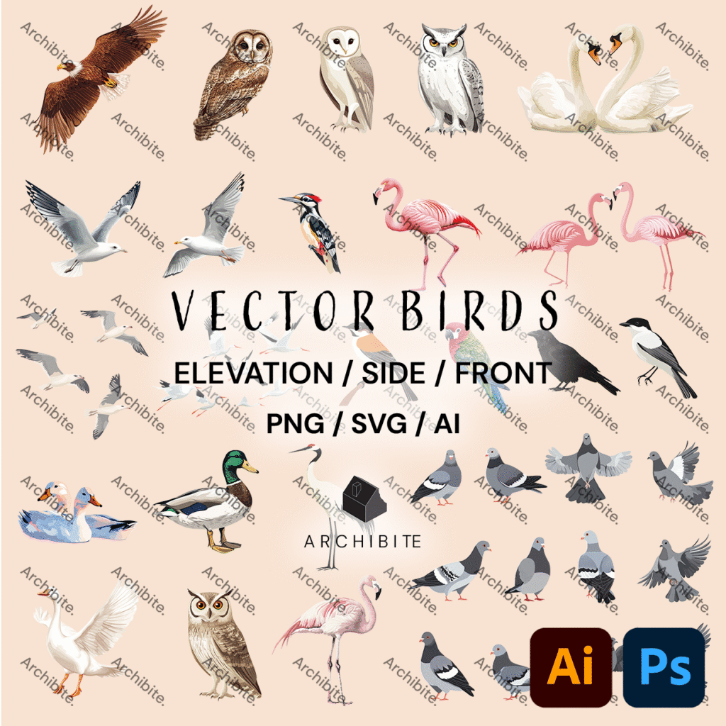 Vector Elevation Birds