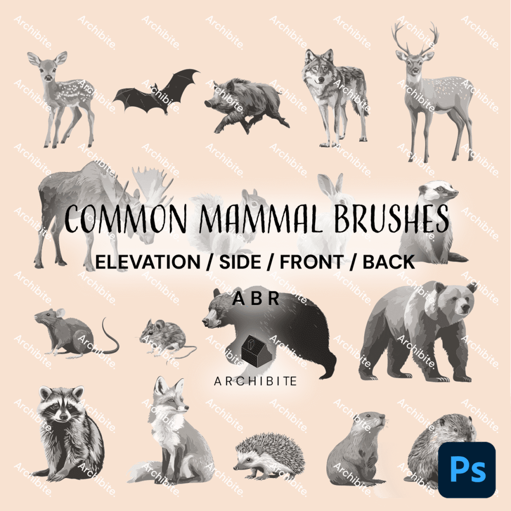 Photoshop Brushes Common Mammals Elevation