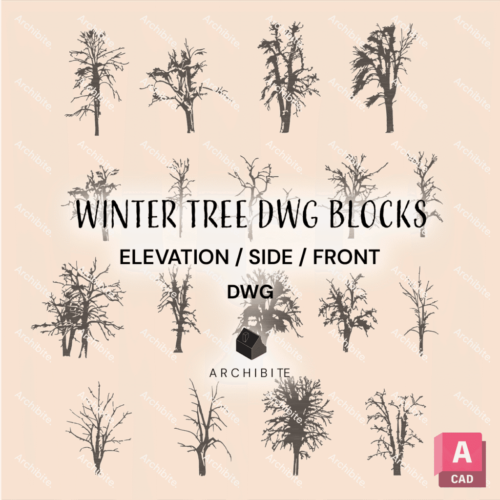DWG Winter Trees Elevation