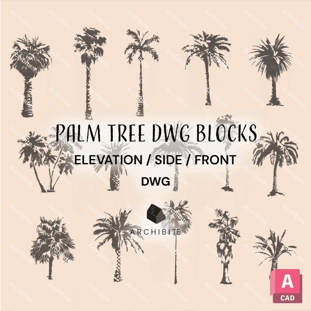 DWG Palm Trees Elevation